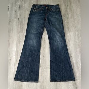 Women’s Y2K VIGOSS USA Dark Wash Flared Jeans - Dark Blue SIZE 5/6